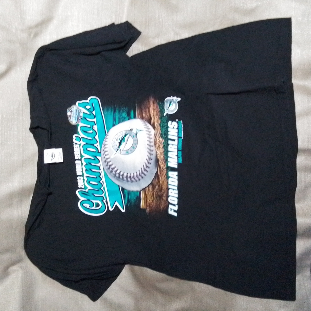 Black 2003 World Series Champion Florida Marlins T Shirt